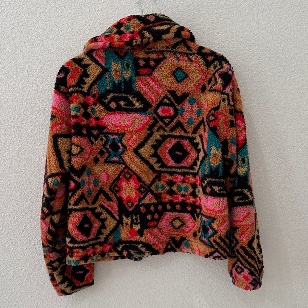 BILLABONG | Sherpa Fleece Multicolor Patterned Jacket Tribal Small - Picture 3 of 3